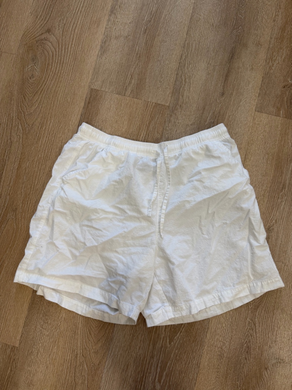 Y2K Super high rise white cotton shorts